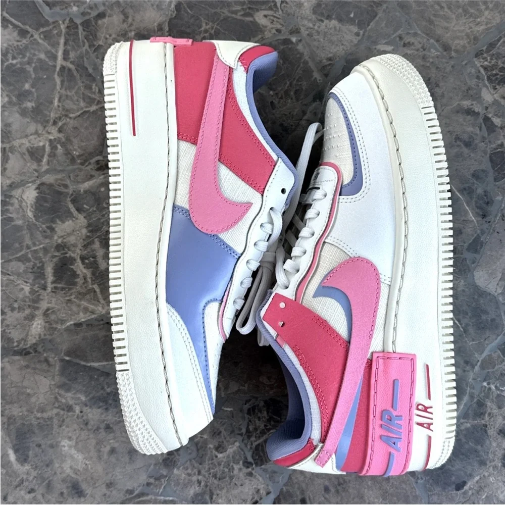NEW Nike Air Force 1 Shadow Sail Sea Coral Chalk Pink Women’s 7.5 DV7449-101 - Picture 10 of 12